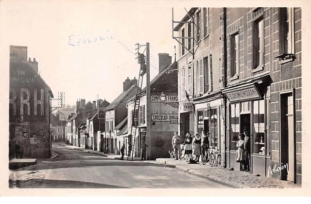 51 . n° 101593  . cpsm .9x14 cm  .sezanne .la rue de paris .cafe tabac .