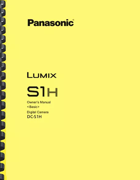 Manual del propietario de cámara Panasonic Lumix S1H