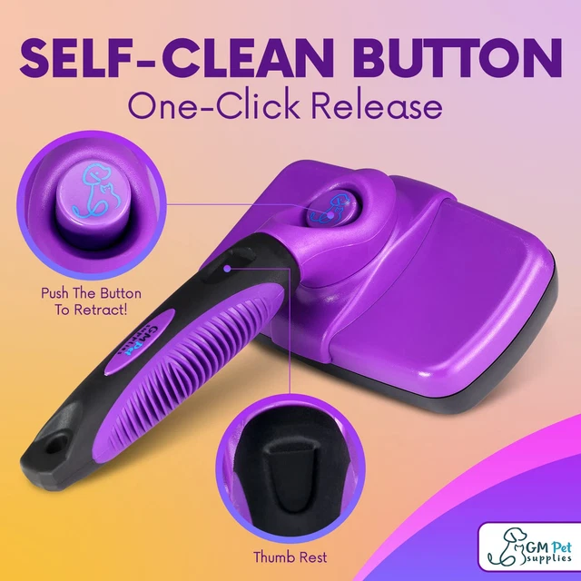 GM Pets™ Self Cleaning Grooming Brush | This Is the Best Dog and Cat Brush for S 2
