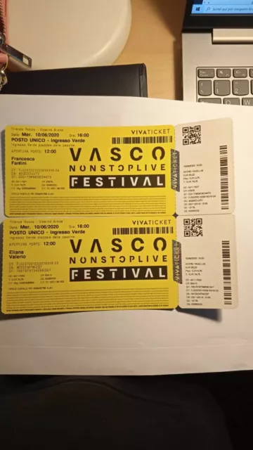 N. 4 Biglietti Concerto Vasco Rossi Firenze 3 Giugno 2022 Visarno Arena