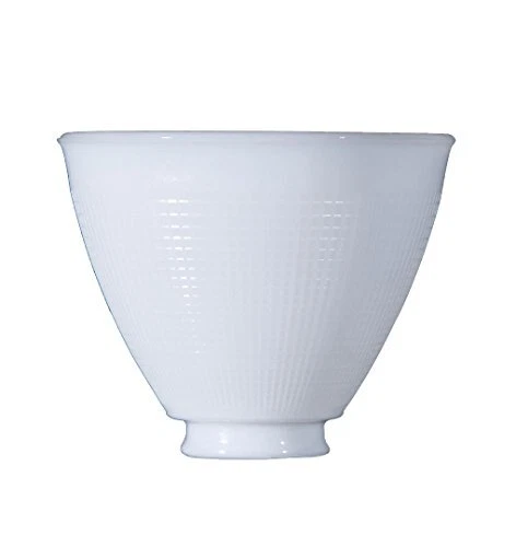 B&P Lamp 6 Inch Top Diameter I.E.S Style White Opal Glass Reflector Shade Wit...