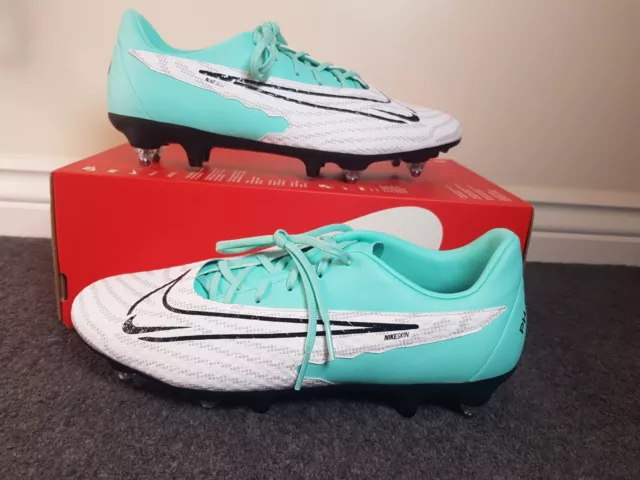 Nike Phantom GX Academy Men's Football Boots Size 8 (UK) White Turquoise RRP £83