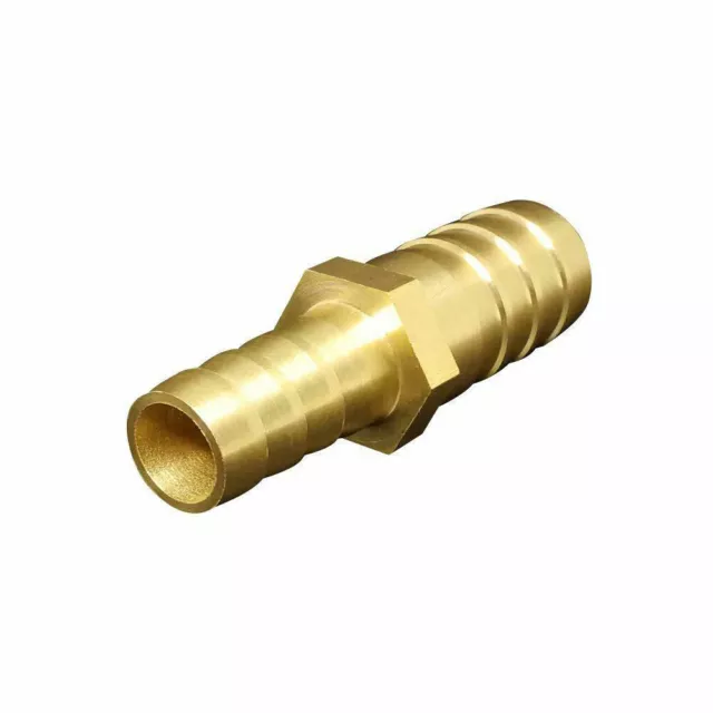 Brass Hose Barb Reducer 3/8" to 1/4" Barbed Reducer Fitting Reducing Splicer