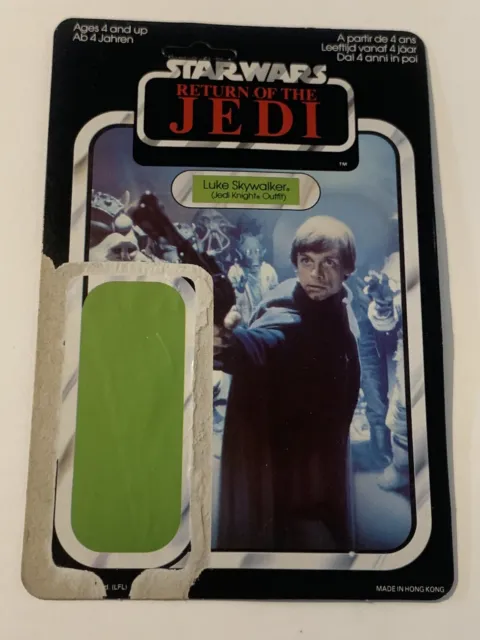 Vintage Star Wars Palitoy Luke Jedi Original Card Back Excellent Condition