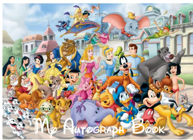 A6 Personalised Disney Inspired Characters  Autograph Signature Memory Book