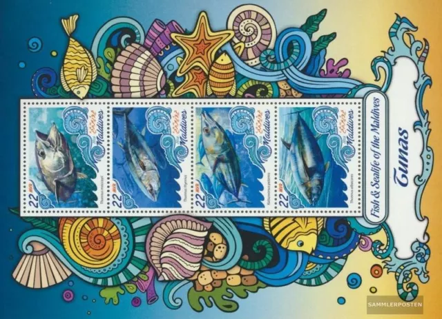 Maldives 6668-6671 Sheetlet (complete. issue.) MNH 2016 Thunfische