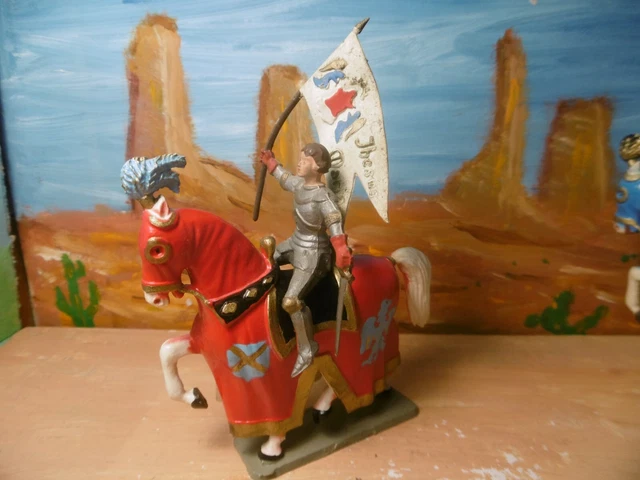 WU Statuette Jeanne d'Arc sur Cheval, Bronze, Leaders, Medieval, Collectible, Décoration