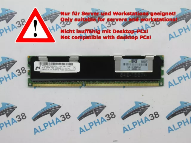 Micron 4 GB Rdimm ECC Reg DDR3-1333 Lenovo Thinkstation C20x Server RAM