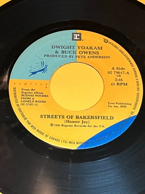 Dwight Yoakam & Buck Owens - Streets Of Bakersfield CANADA 7" 45RPM