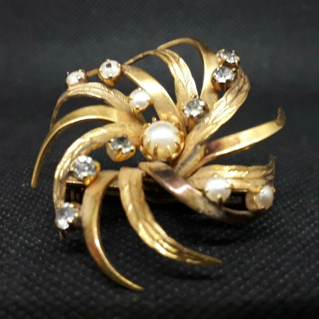 Broche étoile Plaquée Or Années 1950 – Vintage, Petit Format, Occasion