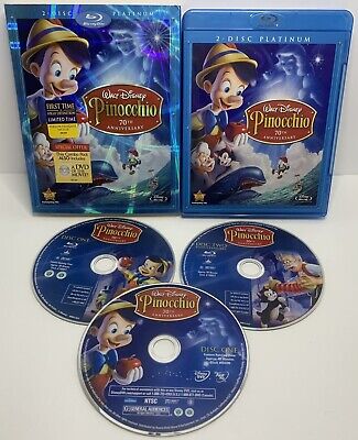 Pinocchio (Bluray, Dvd, 1940, 70th Anniversary, Slipcover, Disney, OOP) Canadian