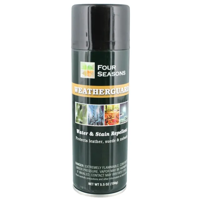 Four Seasons Weatherguard Water & Stain Repellent Protect Leather Suede - 5.5 Oz