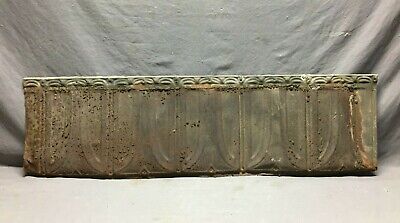Vintage 14x48 Salvaged Gothic Tin Rusty Roof Panel Old More Available 695-21B