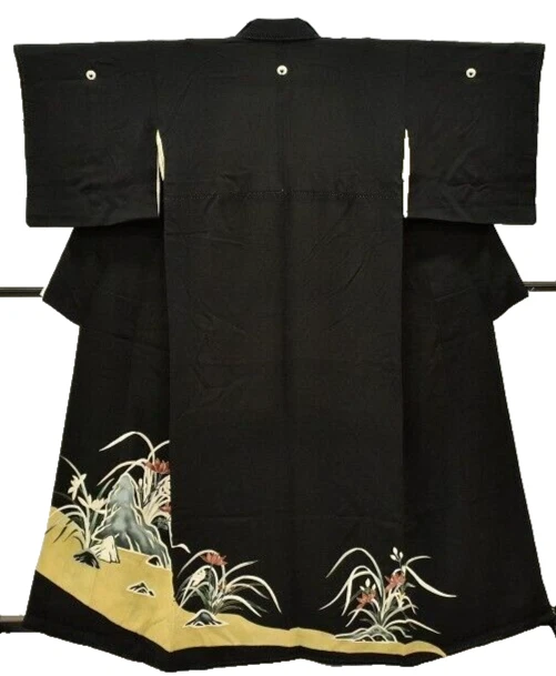 Japanese Kimono Vintage Silk Tomesode Wedding Flower kimonomtfuji 3mt0215
