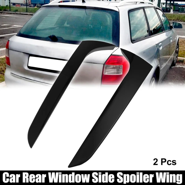 2pcs Black Rear Window Side Spoiler Wing Trim for Audi A4 B8 Avant 2009-2016