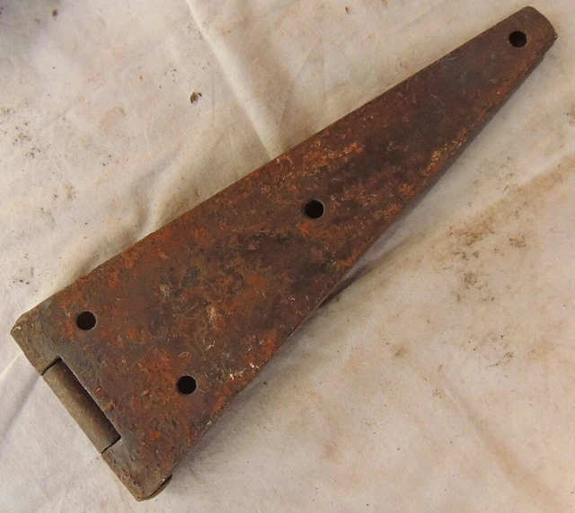 Antique Rusty Vintage Iron Barn Ranch Farm Door Hinge 19 ½ “ Décor Steampunk 3