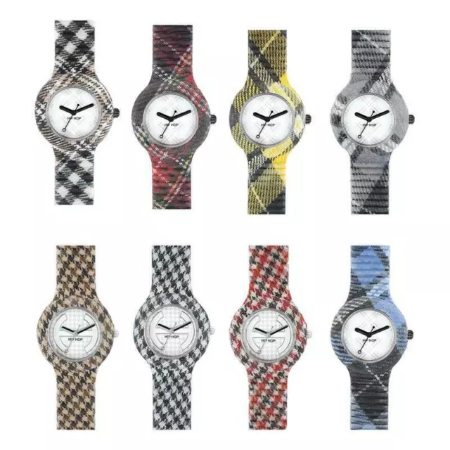 Orologio HIP HOP NUMBERS TARTAN PIED DE POULE Unisex Silicone Small 32 mm