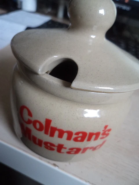 Pentola e coperchio per senape Denby Colmans vintage