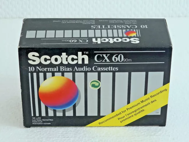 10 x SCOTCH Audio-Kassetten CX/60, fabrikneu, Original Fabrkverpackung, OVP