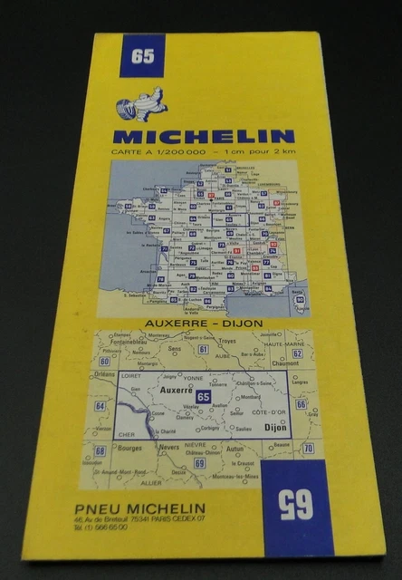Ancienne Carte Routière Michelin Verte N°96 - Environs De Paris - Édition 1956