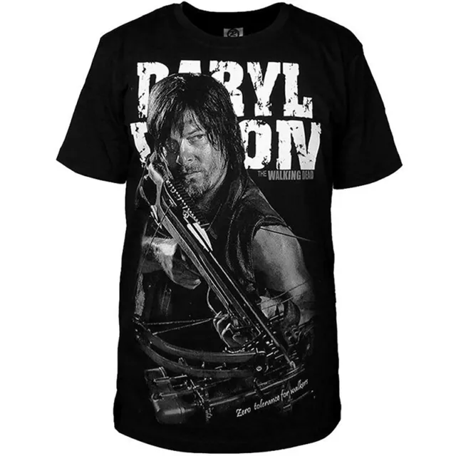 The Walking Dead 4 Daryl Dixon Men Short Sleeve T-Shirt Shirt Black Tops Outfits