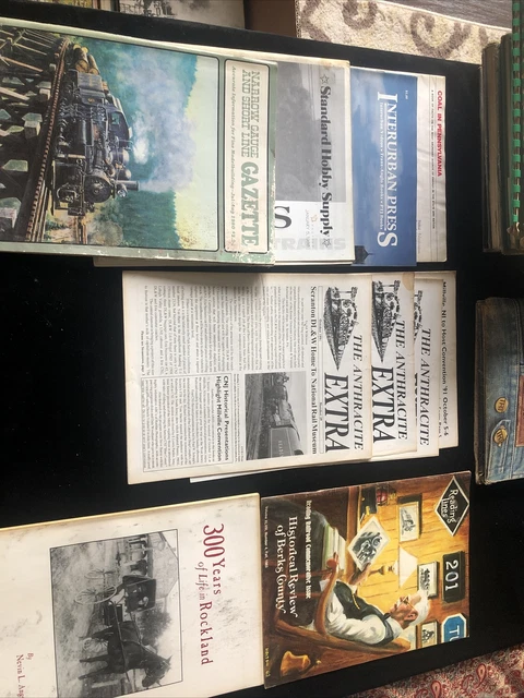 Vintage Railroad Trains ephemera lot booklets magazines estate collection
