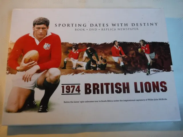 The British Lions 1974 Sporting Dates with Destiny Book, DVD, Newspaper.