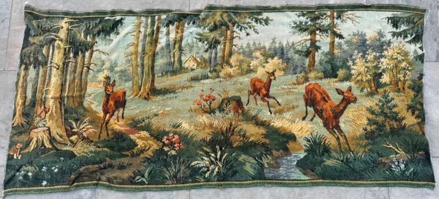 Vintage French Tapestry Beautiful Pictorial Amazing Wall Decor Tapestry 2x4 ft