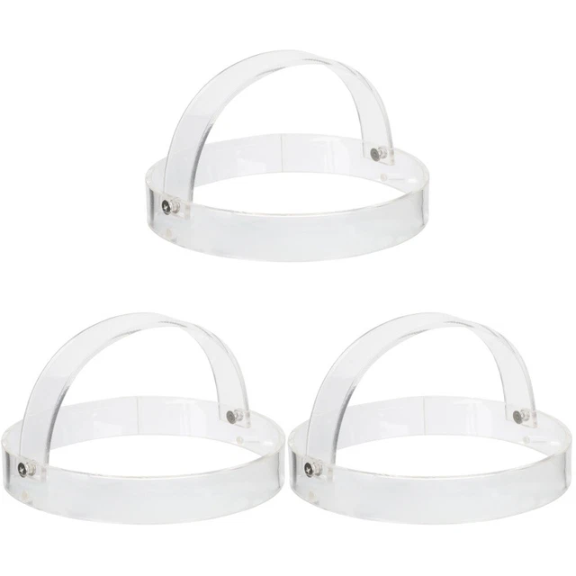 3 piezas soporte de sombrero acrílico peluca pantalla estante transparente soporte de sombrero acrílico peluca soporte para S