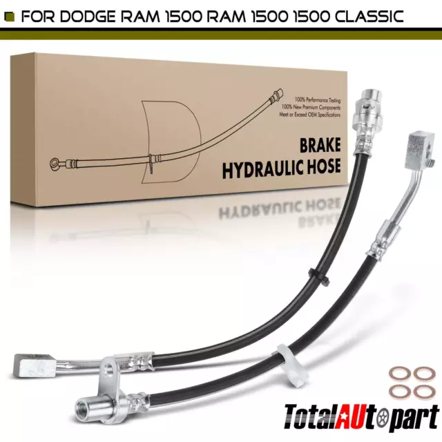 2Pcs Brake Hydraulic Hose for Dodge Ram 1500 Ram 1500 Classic 1500 Front LH & RH