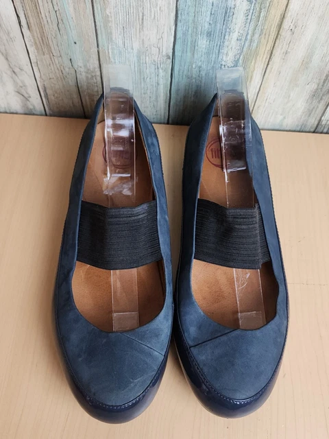 Fitflop Women's Mary Jane Blue Suede Slip On Shoes EU 41 US 10