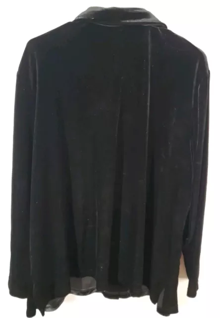 Women's Merona Button Up Shirt Plus Size 22W/24W Velour Long Sleeve 3