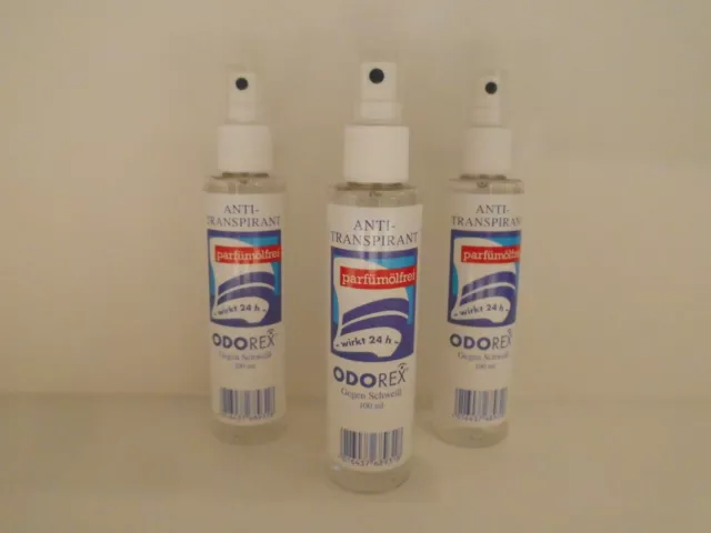 ODOREX Antitranspirant Zerstäuber 3 x 100 ml = 300 ml