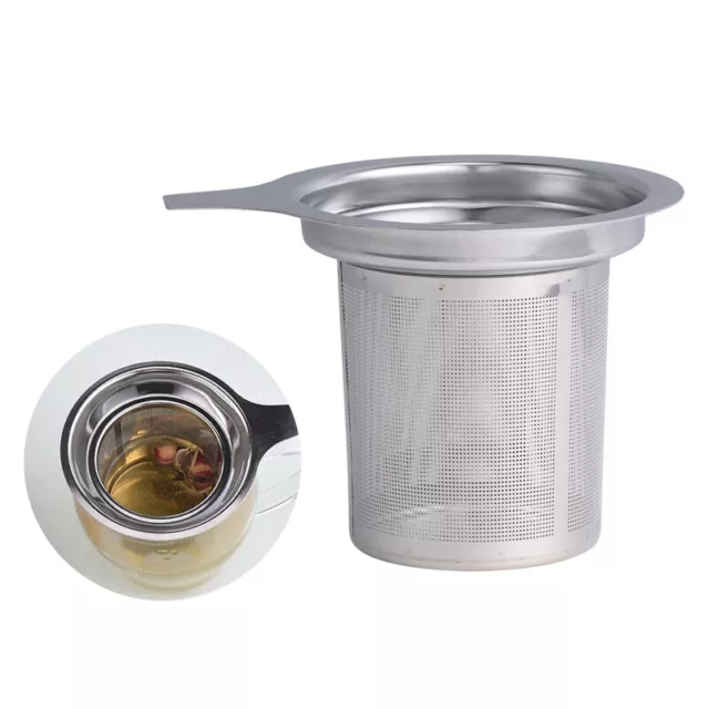 Reusable Stainless Steel Tea Strainer Mesh Infuser Basket Loose Tea Leaf hFT-hf