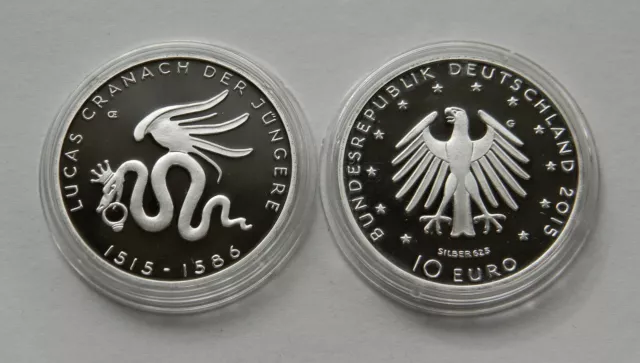 BRD: 10 Euro Gedenkmünzen 2009 - 2015, PP, Proof, AUSWAHL !!! alles ORIGINALE !!