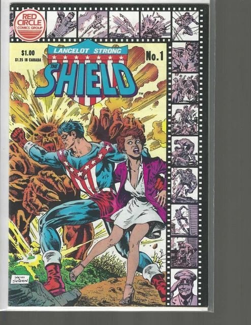 Lancelot Strong, Shield, #1, Red Circle Comic, High Grade