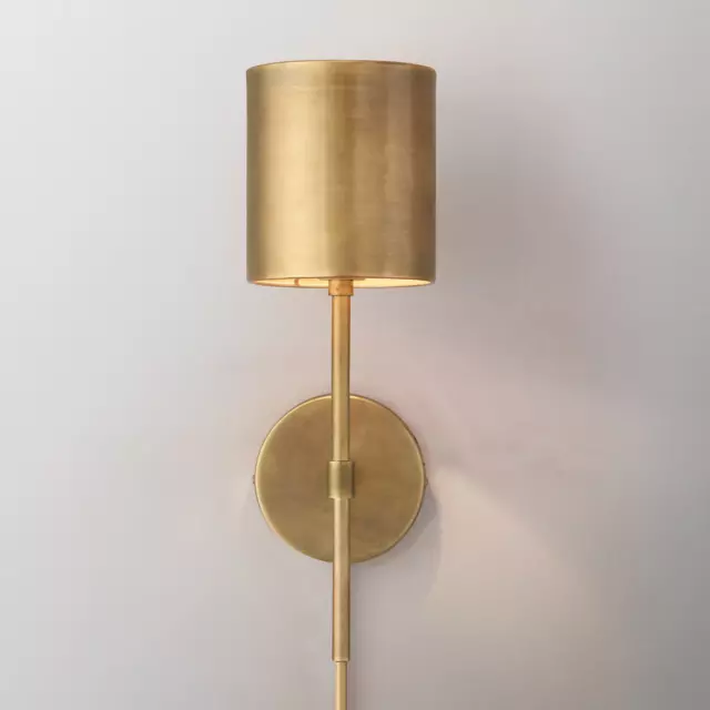 Solid Brass Wall Sconce, Eye Catching Modern Brass Wall Light