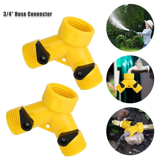 Valvola A Y In Ottone A 3 Vie Per Tubo Da Giardino, Connettore Maschio Con Doppia Valvola Di Chiusura, 1/2 Pollice, 1,6 MPa