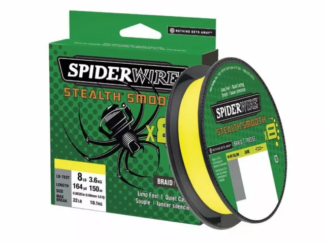 Tresse Spiderwire Stealth Smooth 8 Yellow 150m 0.05mm-0.23mm