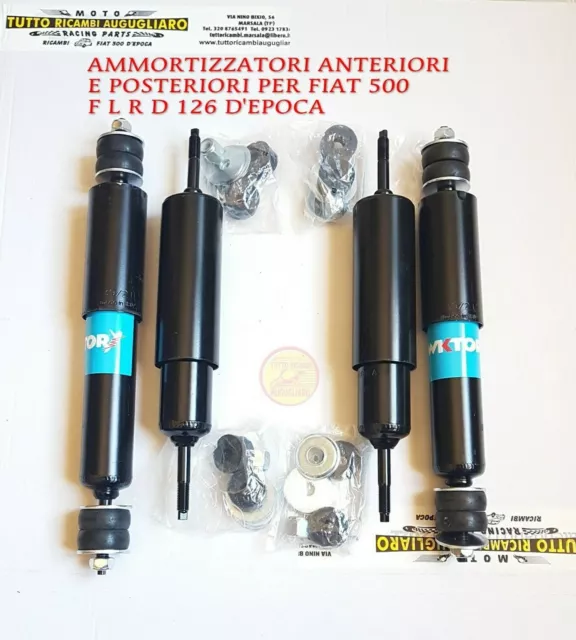 Coppia ammortizzatori anteriori regolabili per sospensione indipendete per  Fiat 500-126 - Ricambauto
