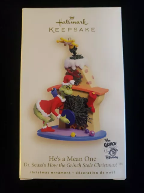Hallmark 2007 50th Anniv How the Grinch Stole Christmas He's a Mean One Ornament