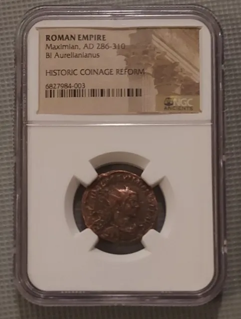 Maximian Roman Emperor Ad 286-310 Coin Ngc Certified Authentic