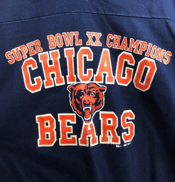 Vintage Chicago Bears XL T-Shirt Jersey 1980s Logo 7 1985 Champions