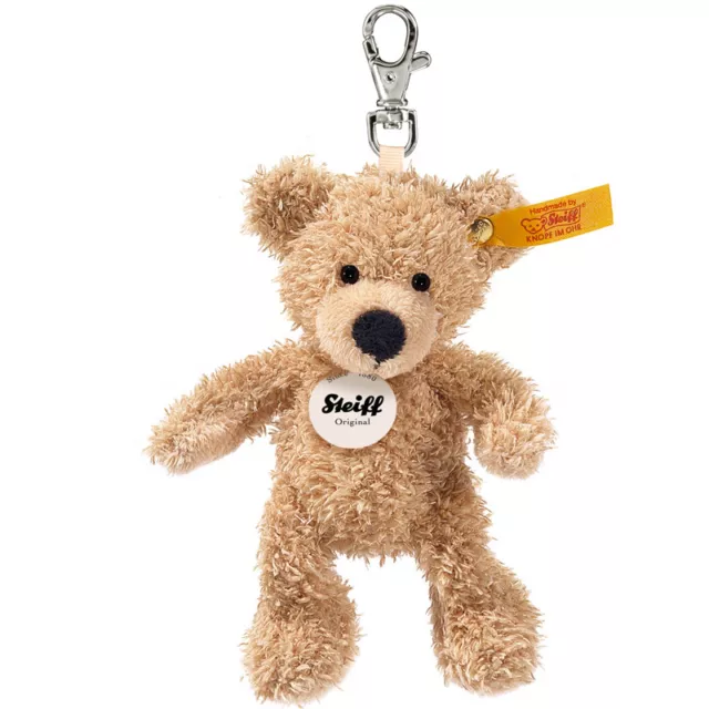 Steiff 'Fynn' Teddy Bear Keyring - collectable soft toy keychain - 12cm - 111600