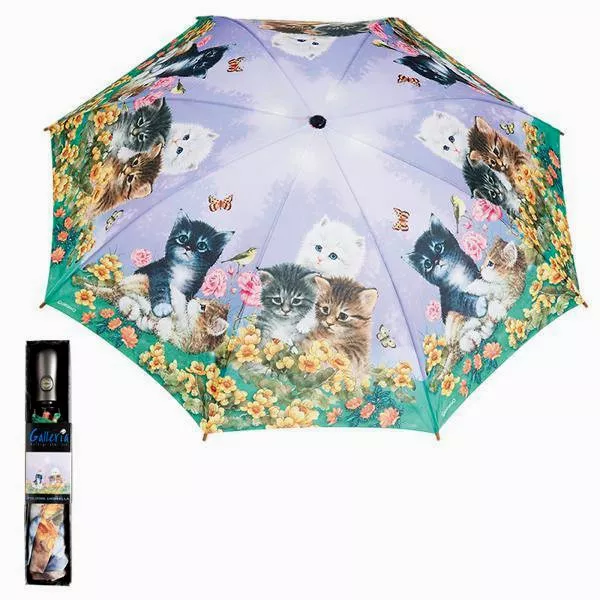 New Galleria Dog Puppy Print Womens Lady Sun Parasol Rain Umbrella 3