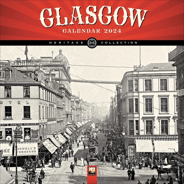 GLASGOW HERITAGE WALL Calendar 2024 (Art Calendar) By, New Book, Free