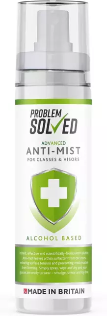 Spray antinebbia antinebbia risolto con problemi per occhiali visiere caschi occhiali,