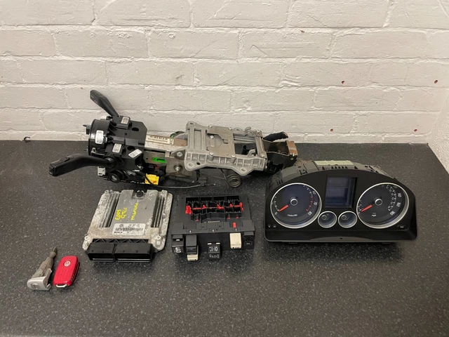 VW VOLKSWAGEN ENGINE Ecu Set With Ignition For Manual Mk5 Golf Gti REF ...