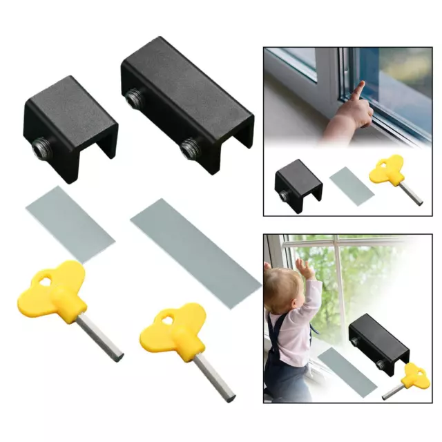 Window Lock Slide Stopper Easy to Install Durable Metal Lock Limiter