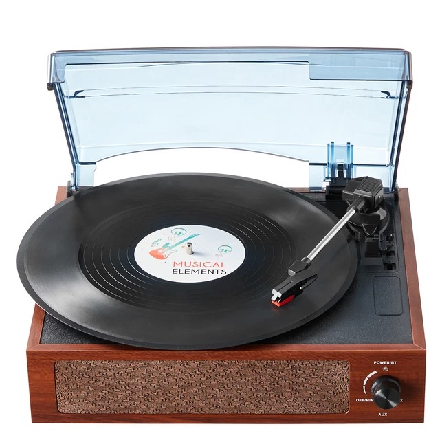 The Waves Lecteur Vinyle Haut-parleur Bluetooth En Vinyle Avec Lumières Réglables, Portable, Quatre Modes, Sans Fil, Vintage, Haut-parleur Bluetooth Avec Lumière Ambiante, Pour Chambre à Coucher